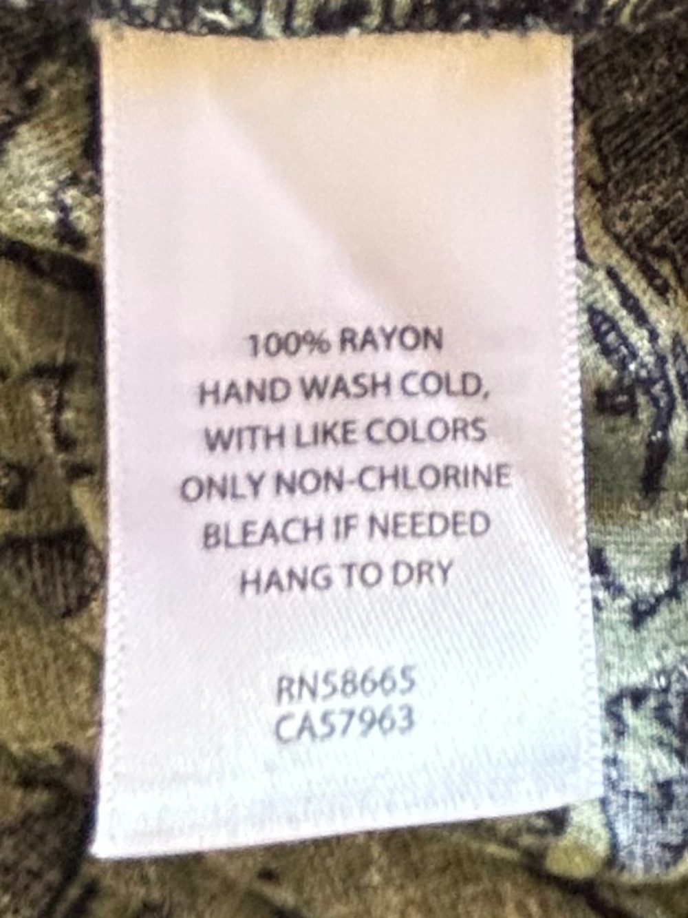 CASLON Green Navy Abstract Print Flutter Sleeve Babydoll Boho Top V-Neck 2X - Picture 6 of 8